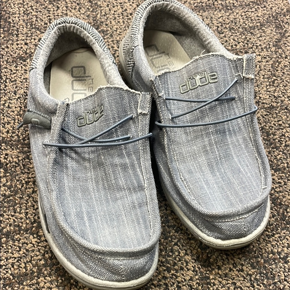 Hey Dude Men's Light Gray Slip-On Loafers